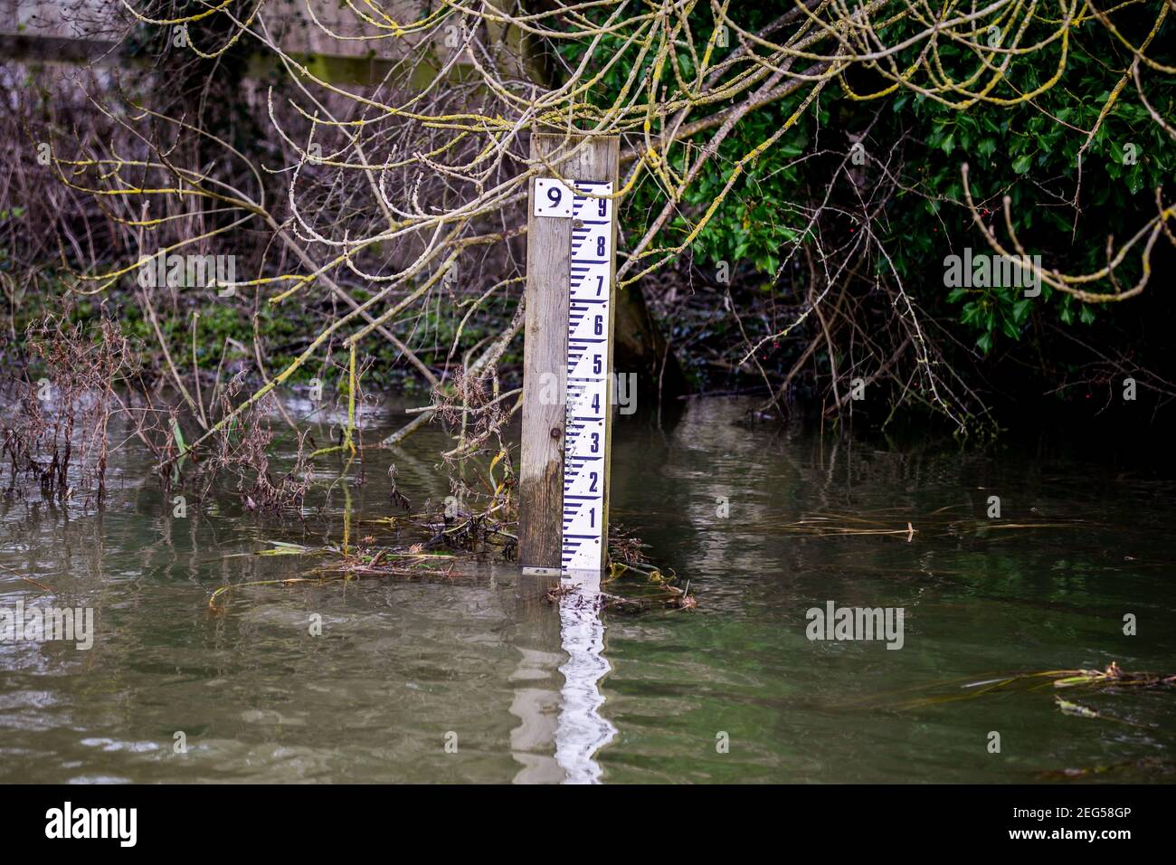 River Flood Depth Gauge High Resolution Stock Photography and Images ...