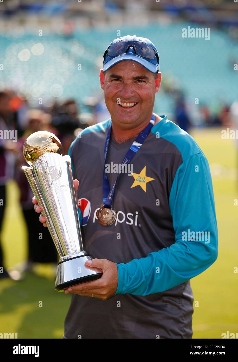 Britain Cricket Pakistan v India 2017 ICC Champions Trophy Final - The Oval - June 18, 2017 Pakistan coach Mickey Arthur as he celebrates winning the ICC Trophy