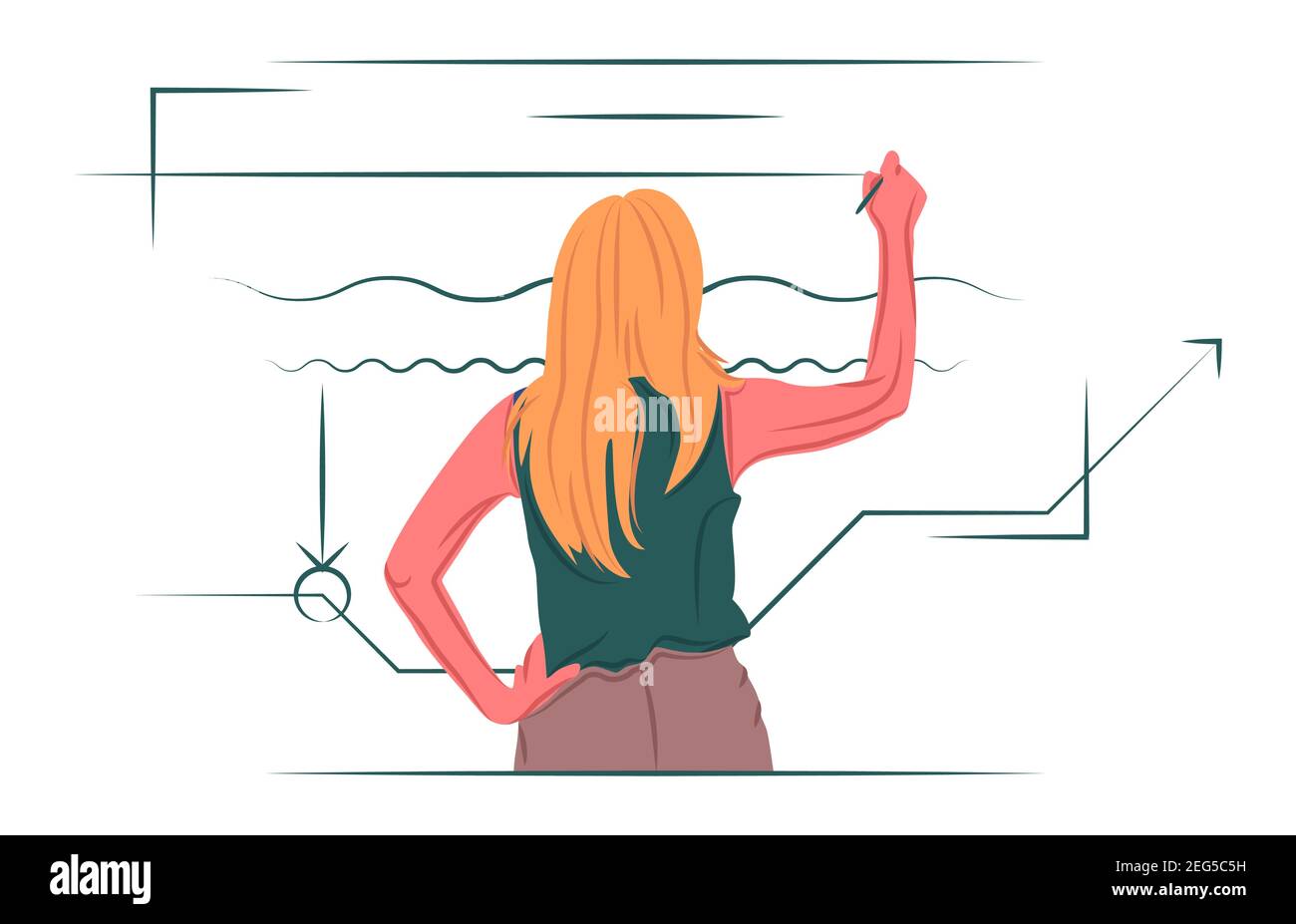 Vector analytics in shadow of sharp lines style Stock Vector