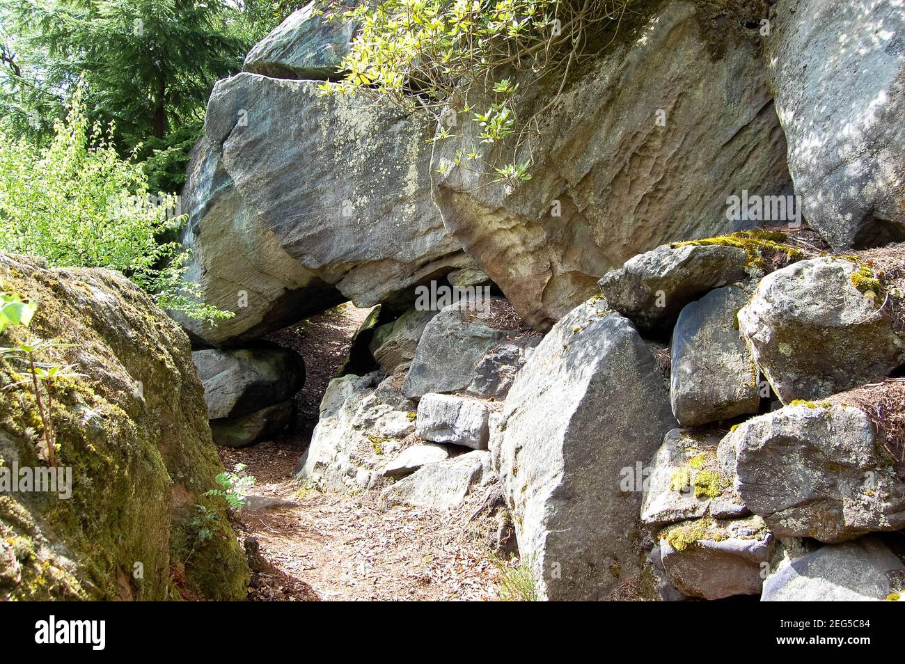 Cragside Rocks Cragside house gardens hi-res stock photography and images - Alamy