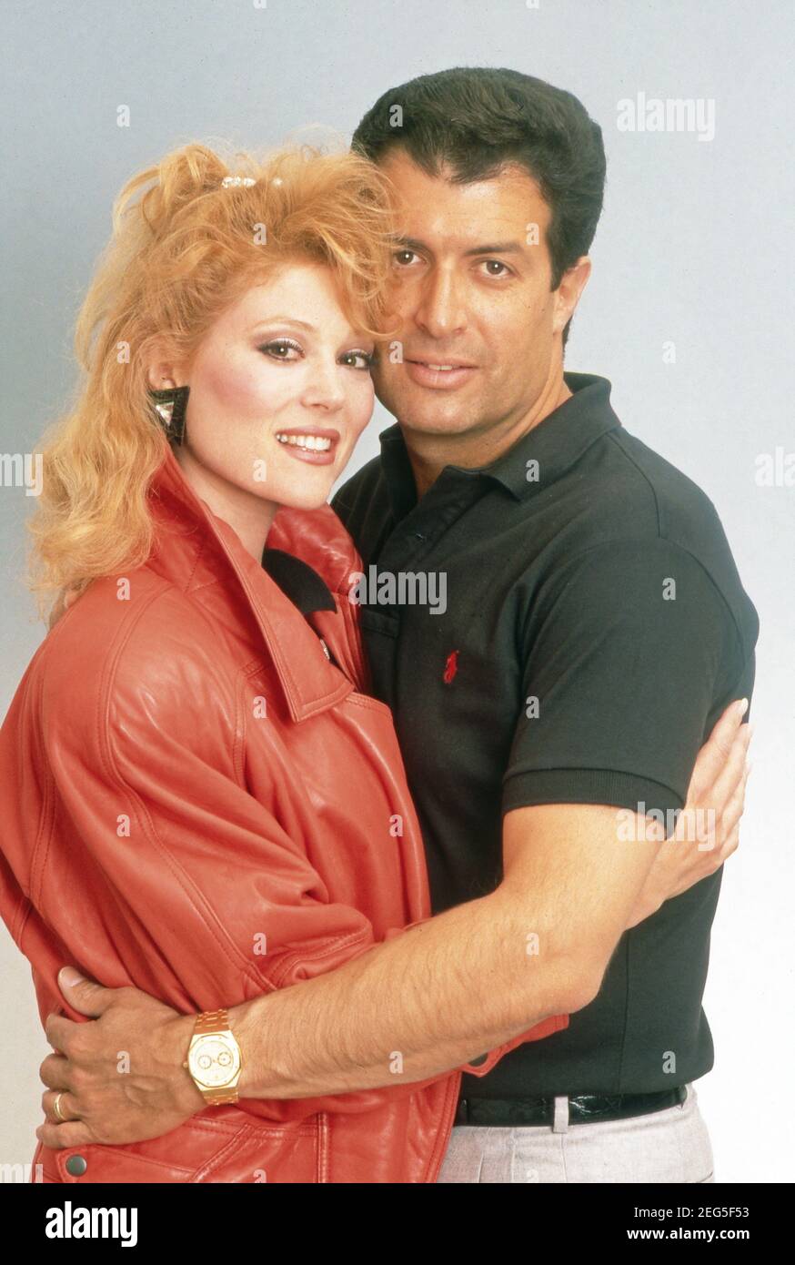 Audrey Landers mit Ehemann Donald Berkowitz bei einem Besuch in Hamburg, Deutschland 1988. Stock Photo