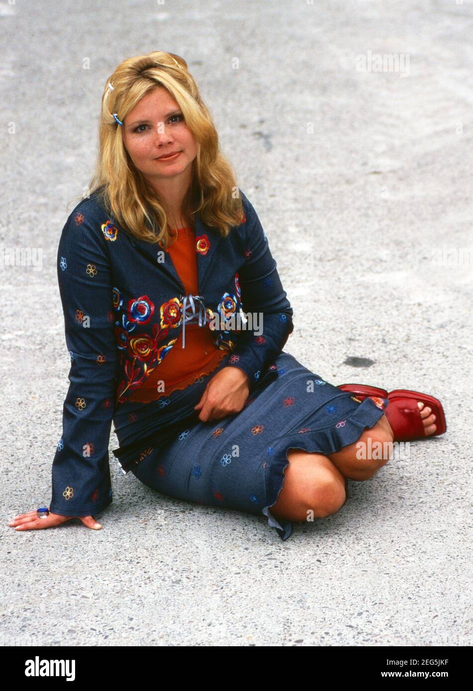 Annette Frier,  deutsche Schauspielerin und Komikerin, bei einem Fotoshooting in Köln, Deutschland um 1996. Stock Photo