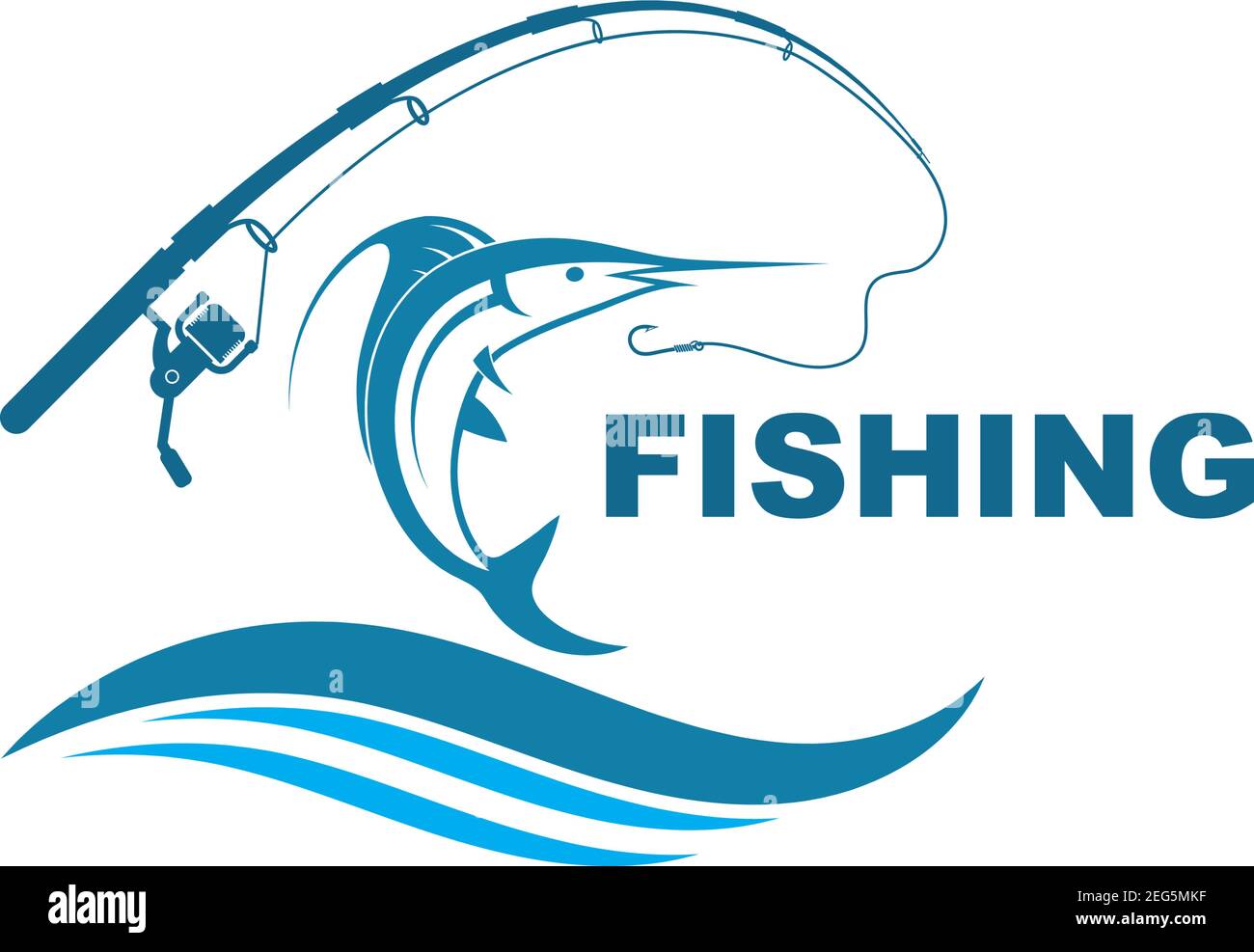 fishing logo icon badge vector illustration design Stock Vector