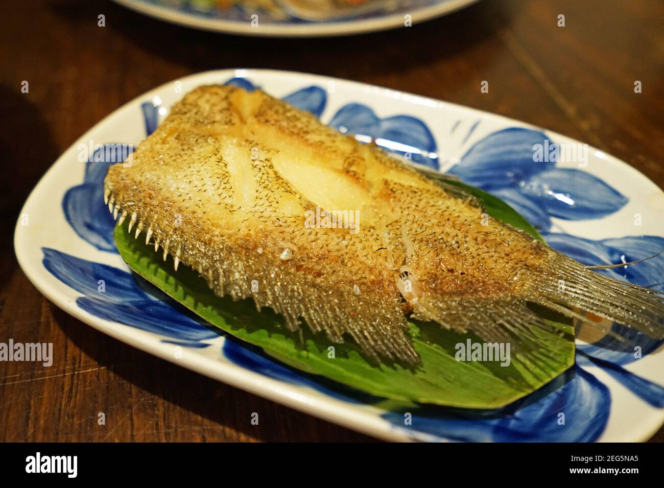 Close up Deep fried Gourami (Gouramy) fish Stock Photo
