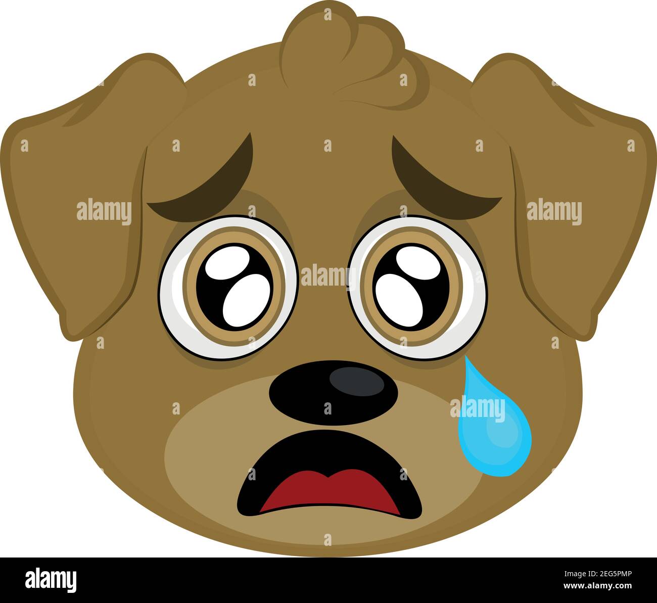 Vector illustration of a cartoon dog's face with a sad expression Stock  Vector Image & Art - Alamy