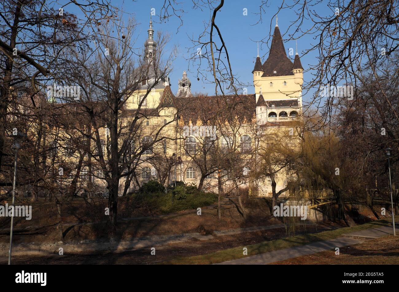 Vajdahunyad Castle, City Park, Budapest, Hungary. Stock Photo