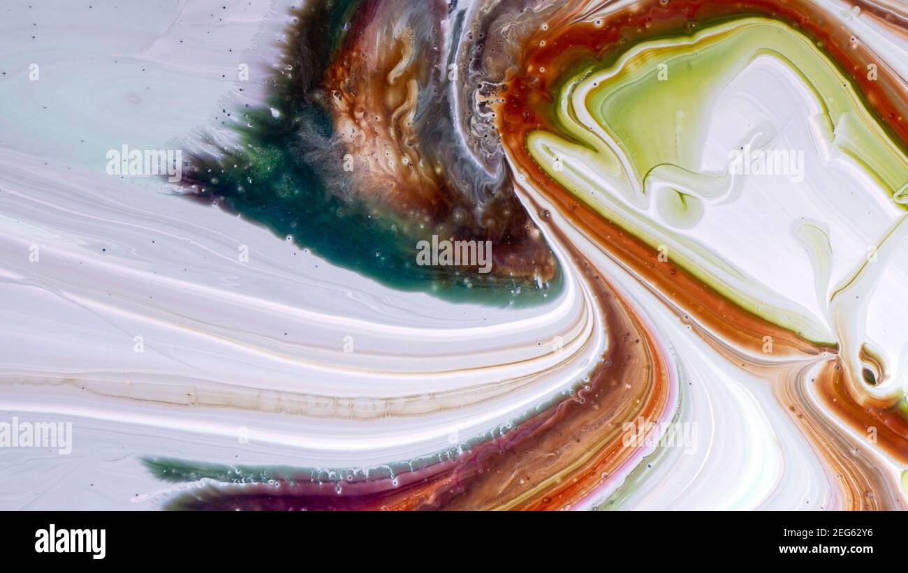 Ink, paint, abstract. Close-up picture. Colorful abstract painting background. High texture oil paint. High quality parts. Stock Photo