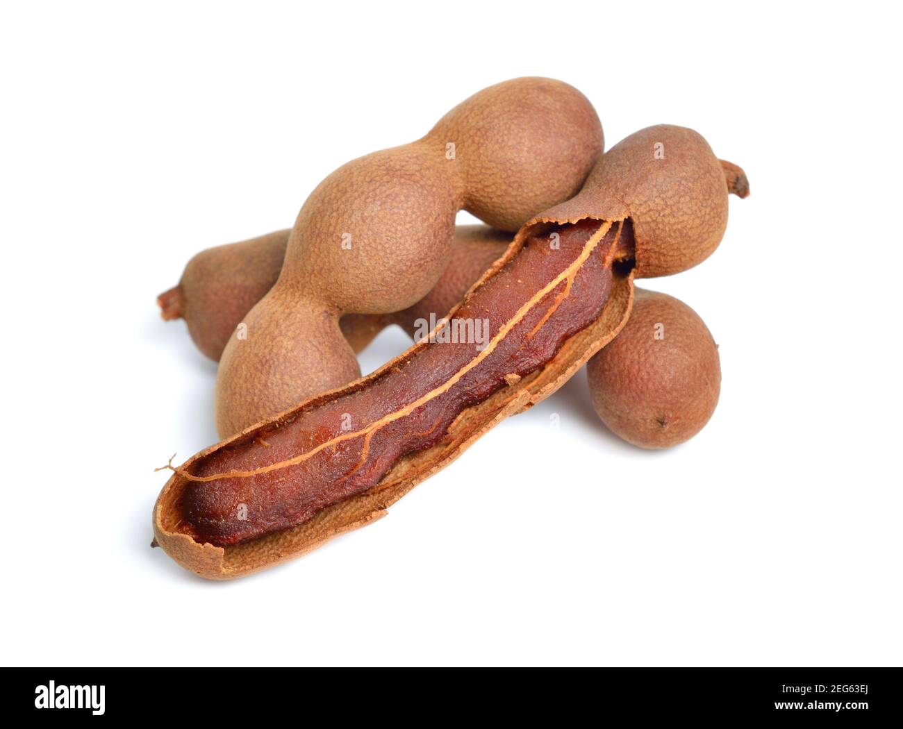 Ripe tamarind fruit isolated on white background Stock Photo Alamy