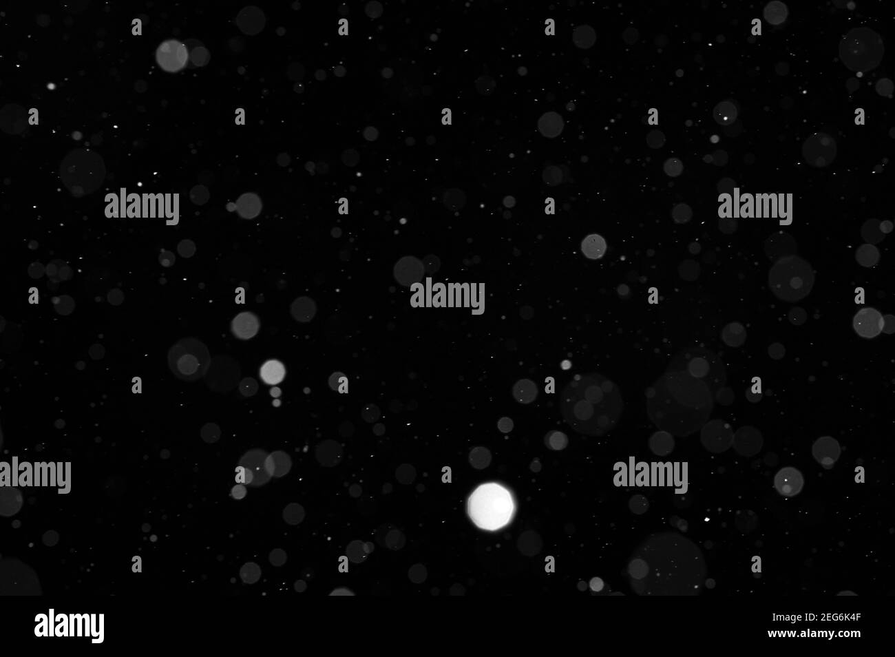 Bokeh of white snow on a black background. Snowfall - new design ...