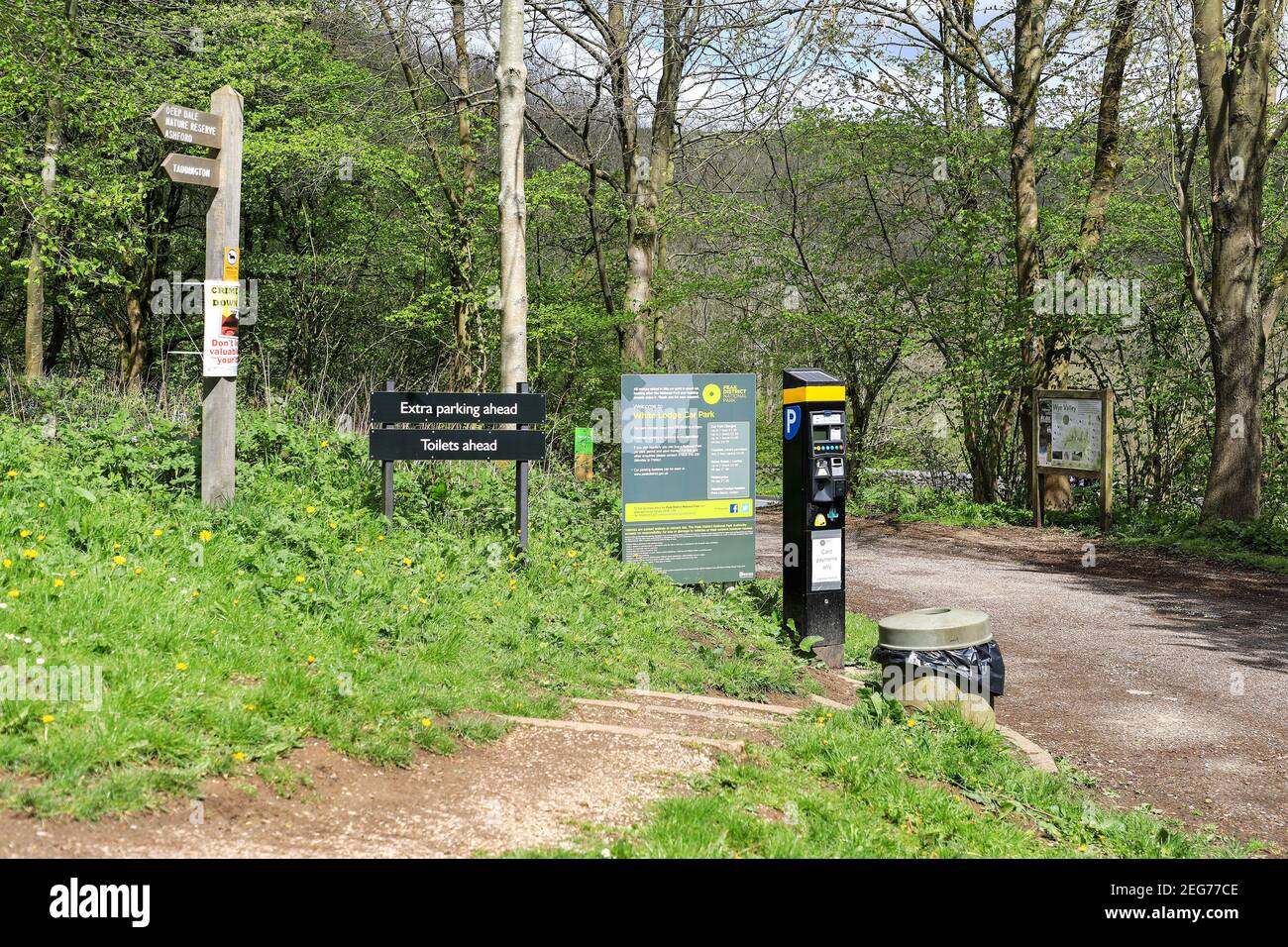 White Lodge car park in the Derbyshire Peak District National Park