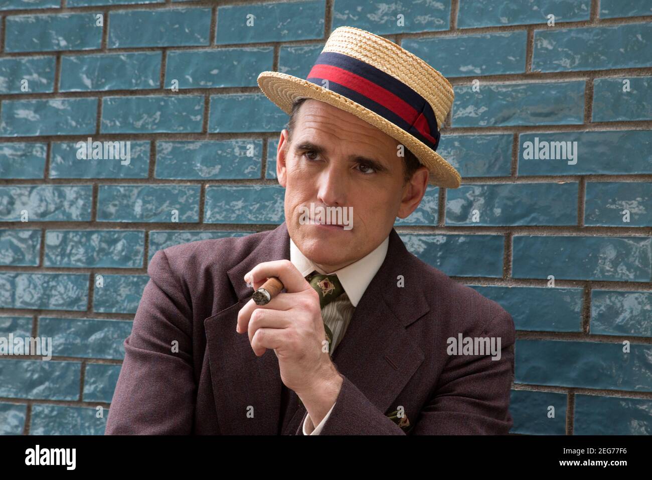 Capone (2020) directed by Josh Trank and starring Matt Dillon as Johnny Torrio, Al Capone's mentor. Stock Photo