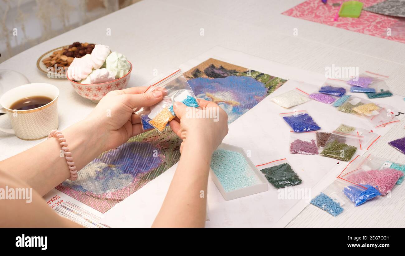 home hobbyto draw pictures of rhinestones, multicolored diamond