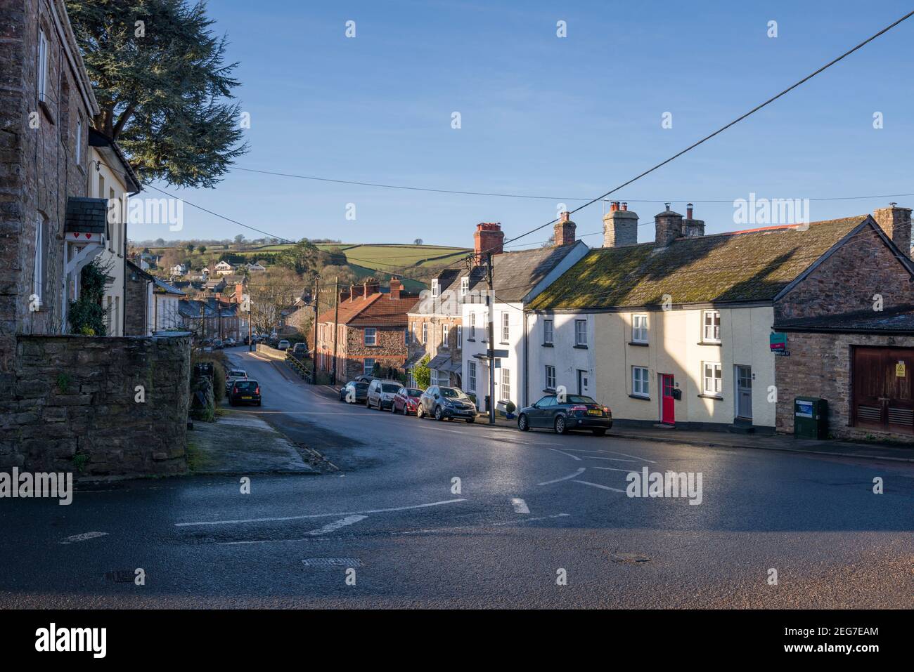 Briton Street in the village of Bampton, Devon, England Stock Photo Alamy