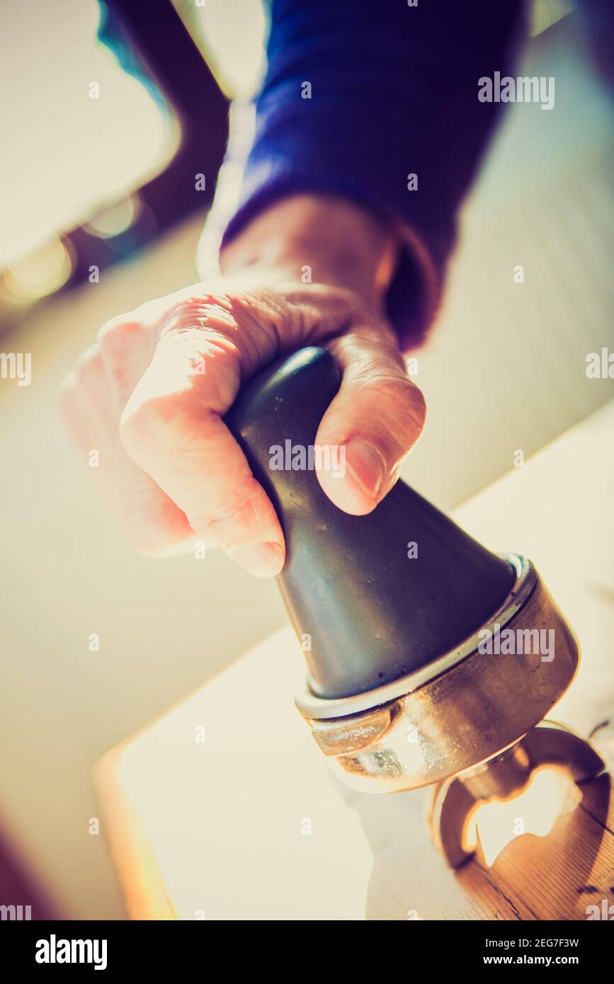 Espresso Tamper Stock Photo