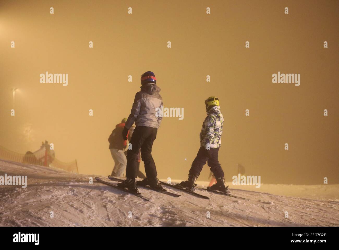 Trotz Corona: Polen öffnet Skigebiete - Ansturm auf Wintersportorte folgt prompt, Swieradow Zdroj (Bad Flinsberg) Polen,17.02.2021 Stock Photo