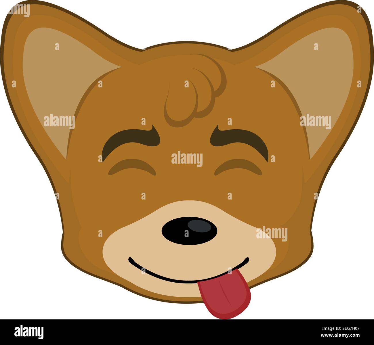 Vector illustration of the face of a cute fox cartoon Stock Vector