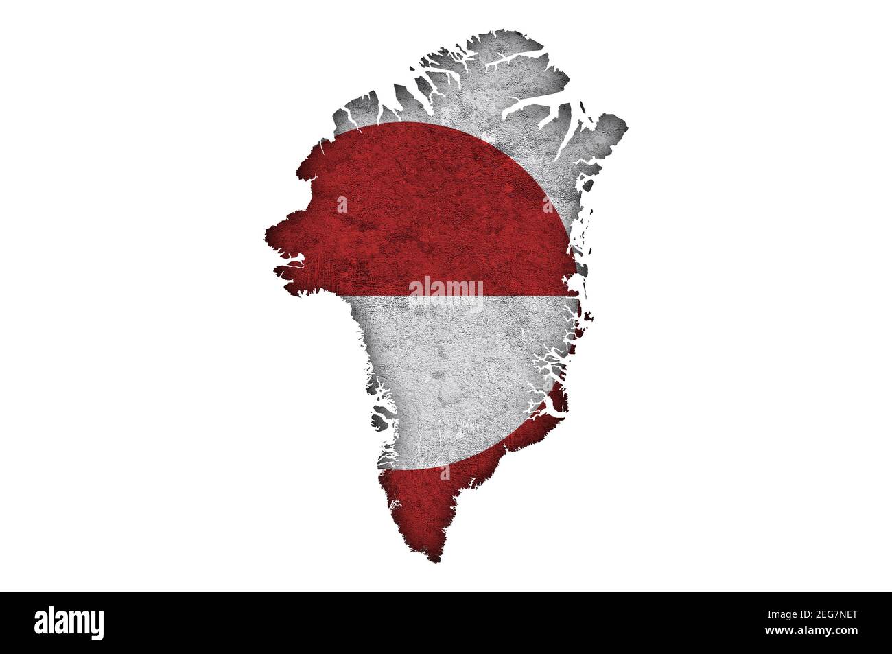 Map and flag of Greenland on weathered concrete Stock Photo - Alamy