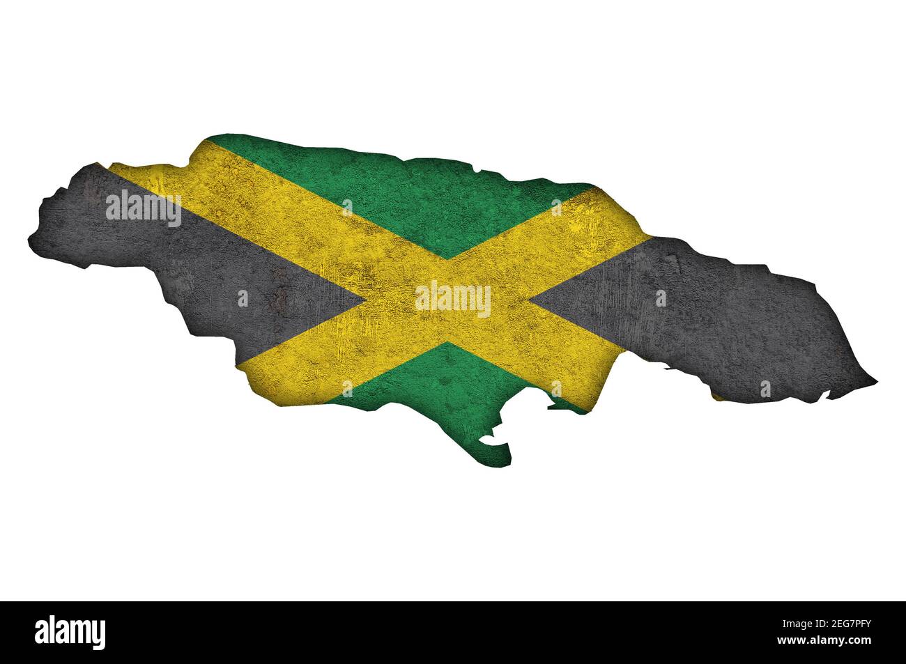 Map and flag of Jamaica on weathered concrete Stock Photo - Alamy