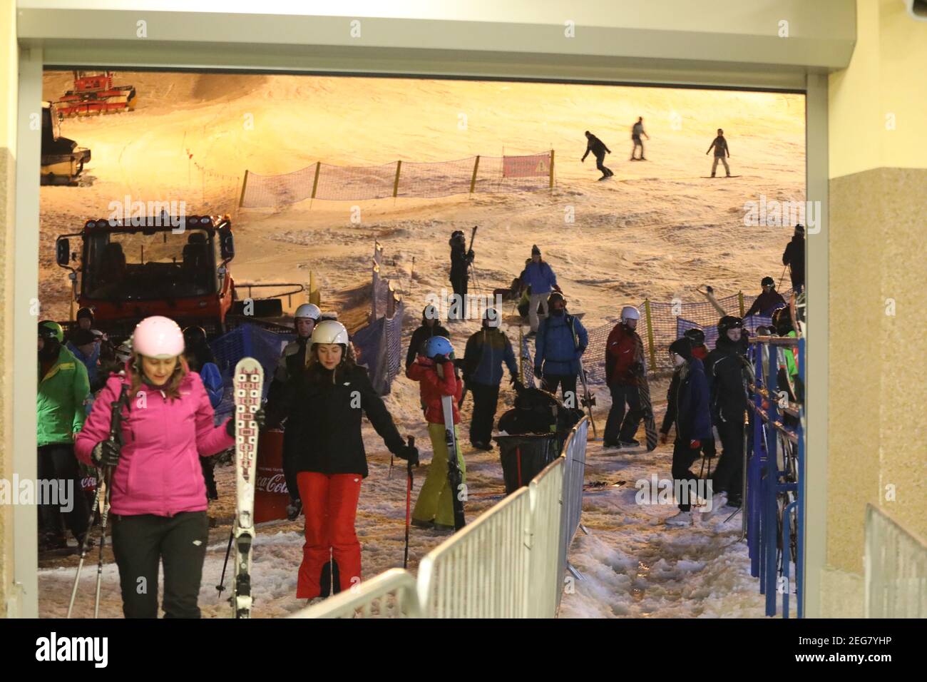 Trotz Corona: Polen öffnet Skigebiete - Ansturm auf Wintersportorte folgt prompt, Swieradow Zdroj (Bad Flinsberg) Polen,17.02.2021 Stock Photo