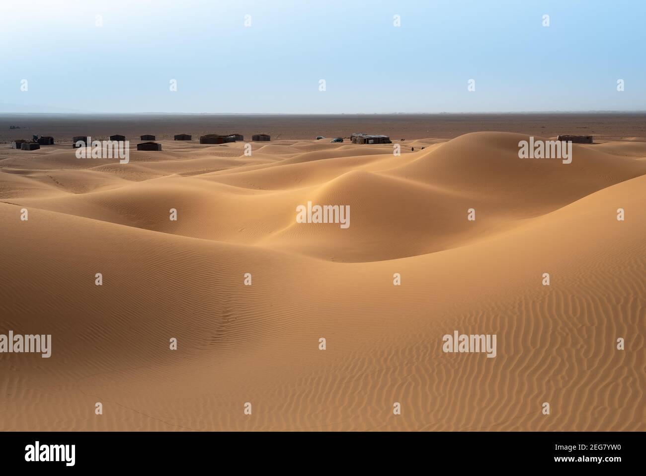 Sand dunes in the Sahara desert, Tagounite, Morocco Stock Photo