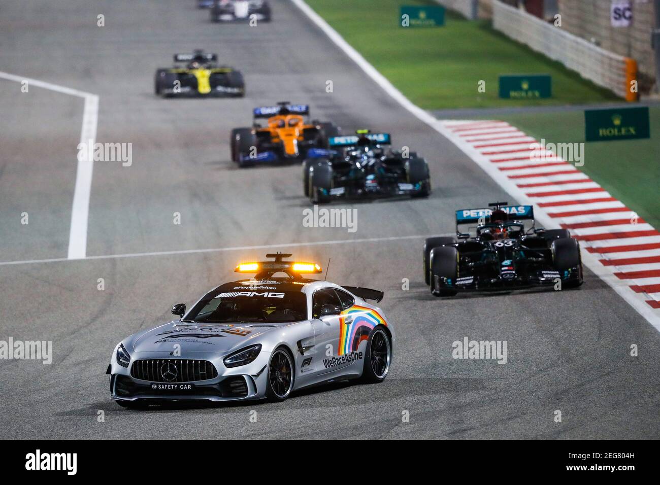 Safety car during the Formula 1 Rolex Sakhir Grand Prix 2020, from December  4 to 6, 2020 on the Bahrain International Circuit, in Sakhir, Bahrain -  Photo Florent Gooden / DPPI Stock Photo - Alamy