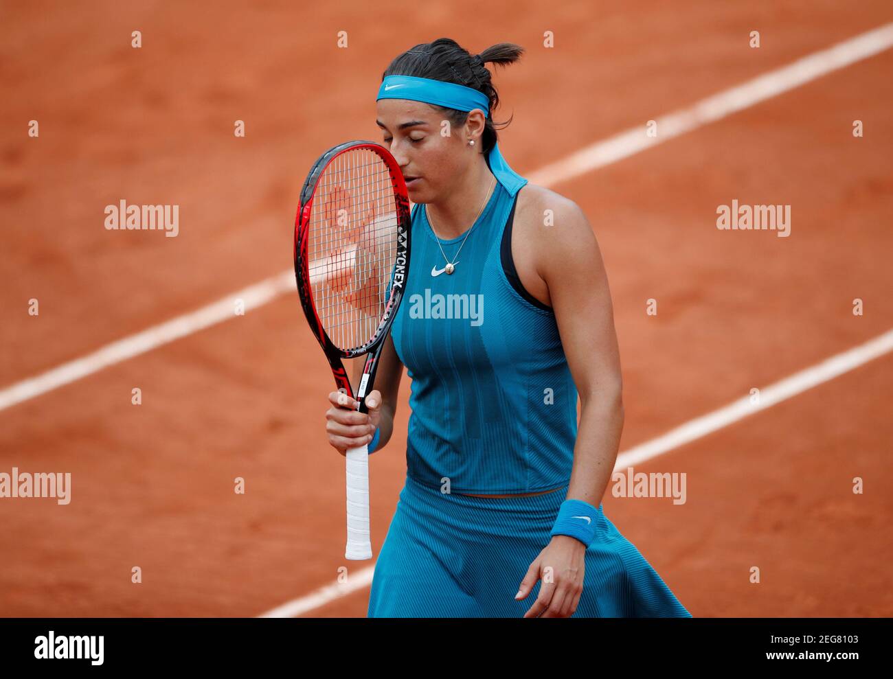 Tennis - French Open - Roland Garros, Paris, France - June 4, 2018 France's  Caroline Garcia during her fourth round match against Germany's Angelique  Kerber REUTERS/Pascal Rossignol Stock Photo - Alamy