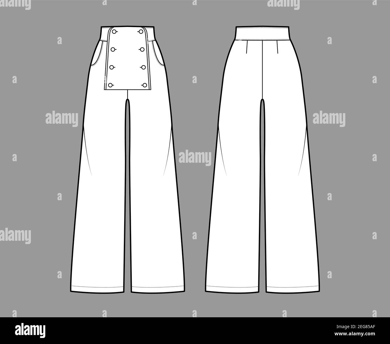 Palazzo pants Black and White Stock Photos & Images - Alamy