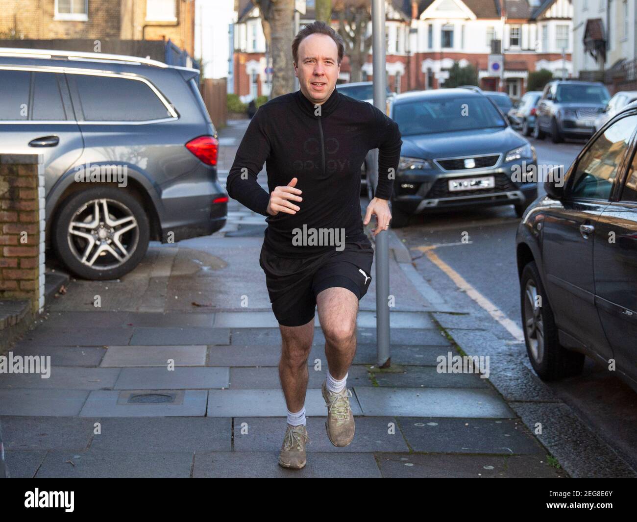 Matt Hancock, Cabinet Minister leaves his West London home on the 18th of February 2021 Stock Photo