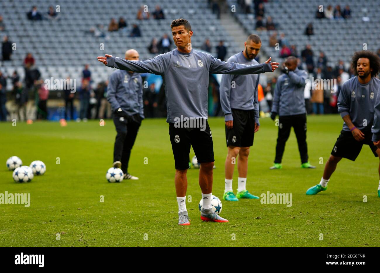 Soccer Football - Real Madrid Training - Allianz Arena, Munich, Germany -  11/4/17 Real Madrid's Cristiano Ronaldo during training Reuters / Michaela  Rehle Livepic Stock Photo - Alamy