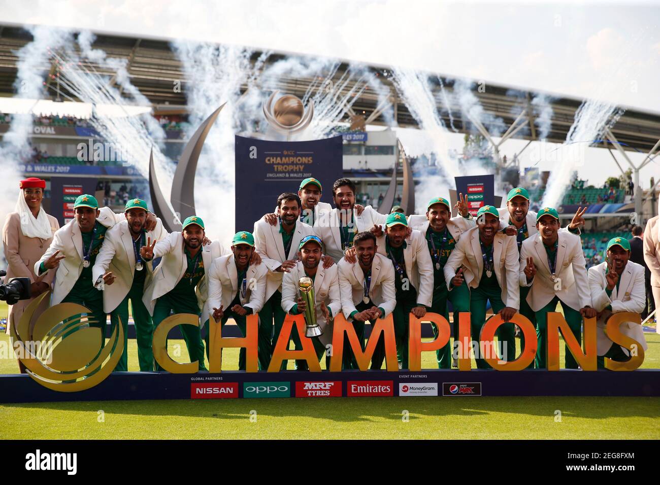 Britain Cricket - Pakistan v India - 2017 ICC Champions Trophy Final - The  Oval - June 18, 2017 Pakistan