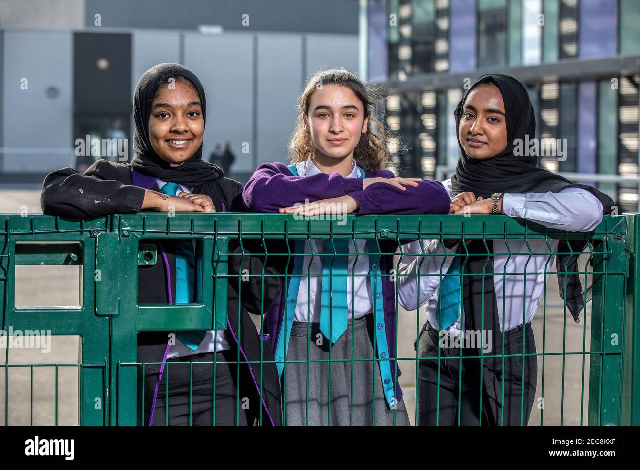 School 21 pupils, state-funded, inclusive 4-18 school in Stratford, east London, England, United Kingdom Stock Photo