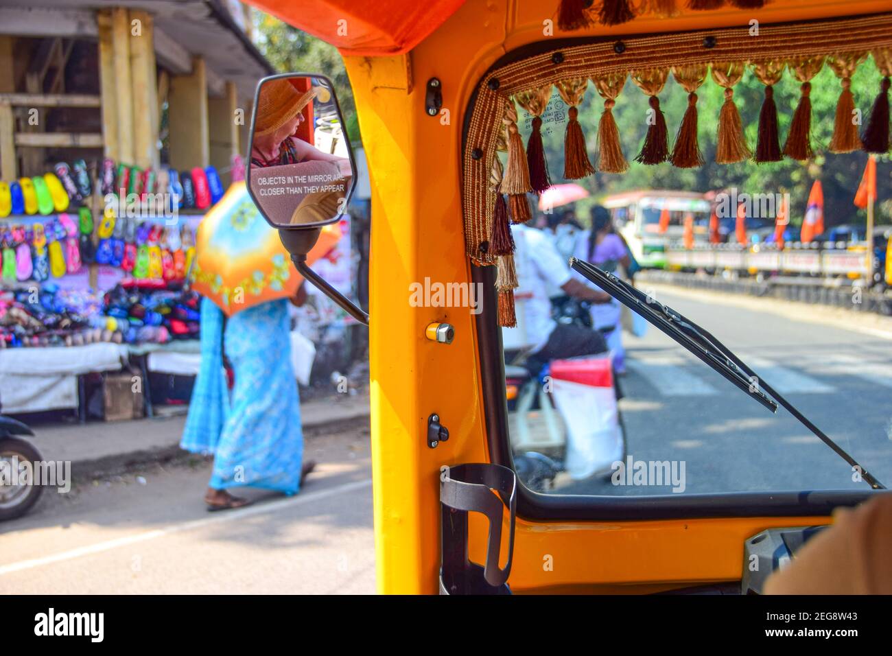 Tuk Tuk ride, Alappuzha, Alleppey, Kerala, India Stock Photo