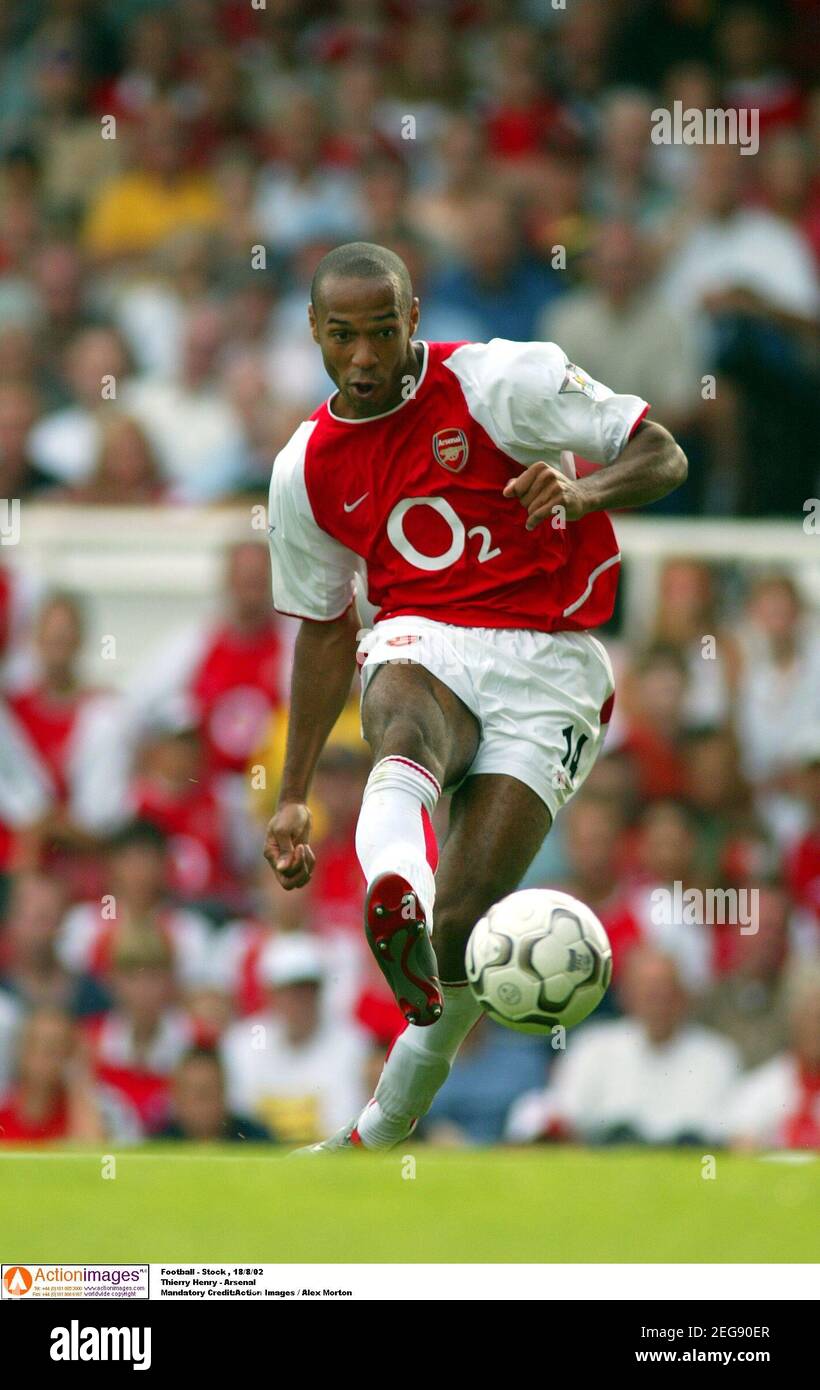 Football - Stock , 18/8/02 Thierry Henry - Arsenal Mandatory Credit:Action  Images / Alex Morton Stock Photo - Alamy