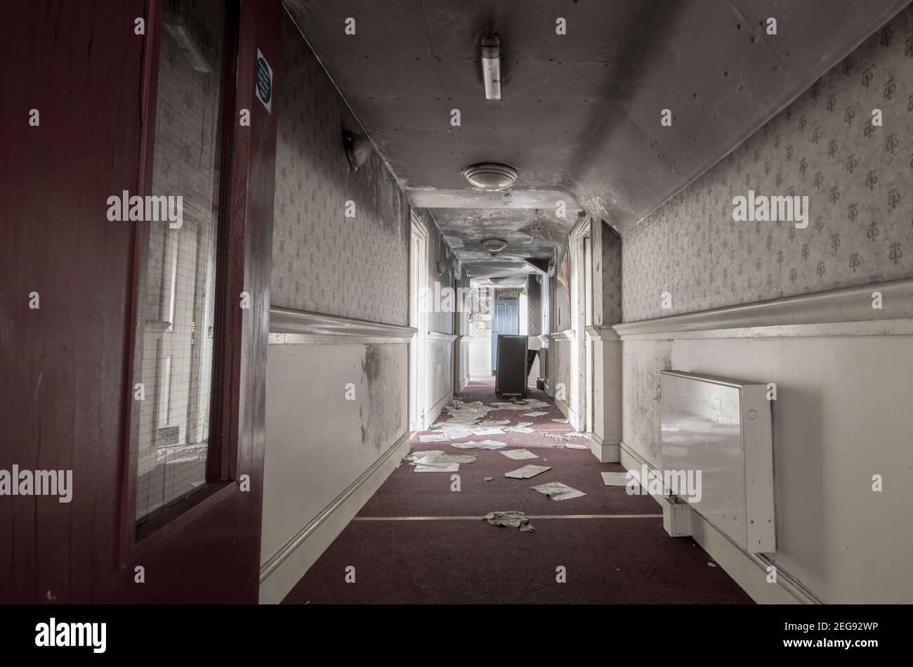 UK: Urban explorer Luke Anon was dismayed by the shocking state of the home. TROUBLING photos from inside one of Britain?s grimmest care homes - where Stock Photo