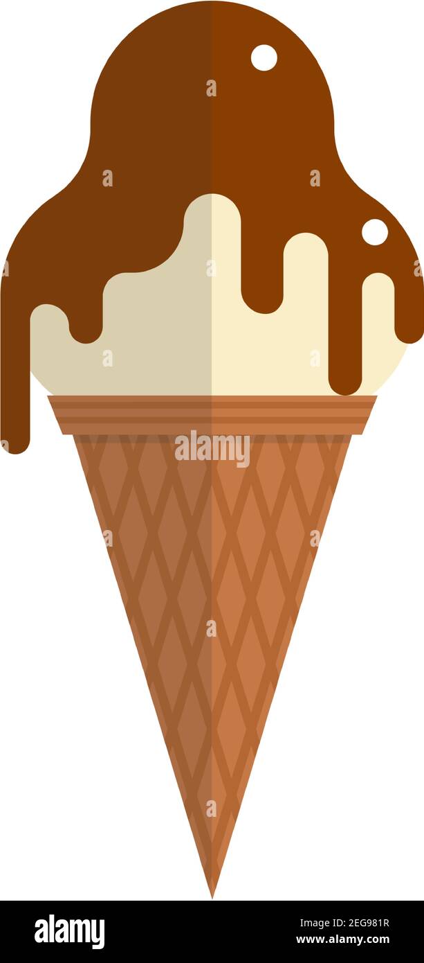Ice cream waffle cone vector isolated on white background Stock Vector ...