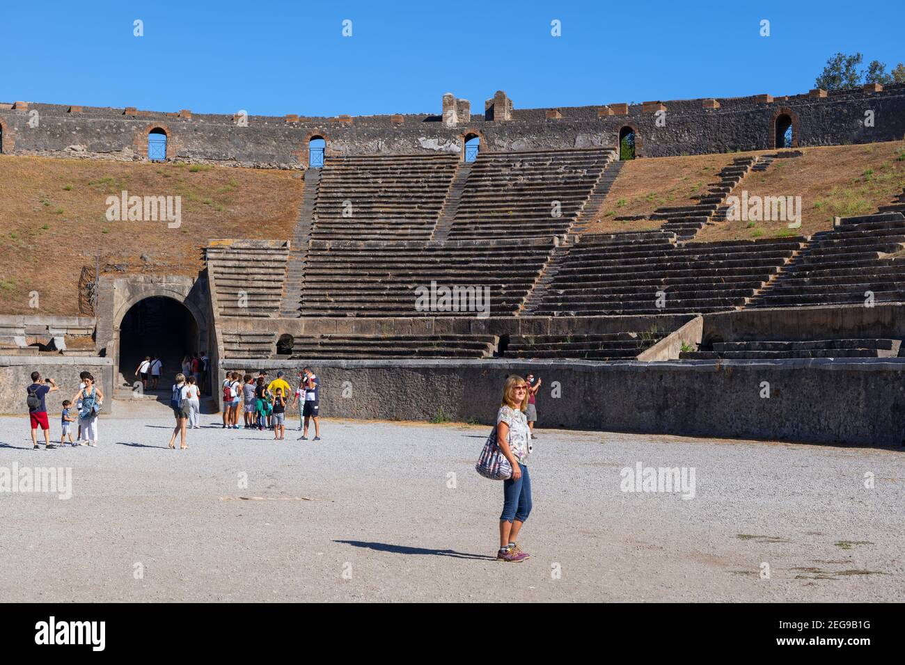 Amphitheatre of Pompeii from 70 BC in Pompei, Italy Stock Photo Alamy