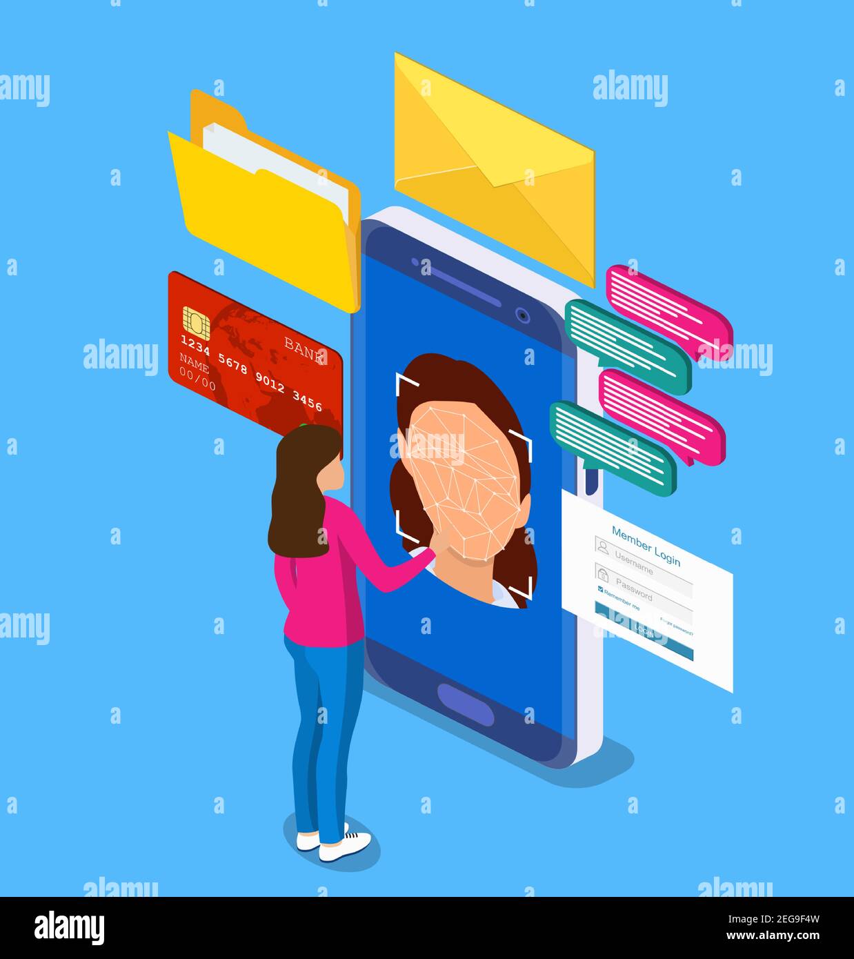 Person eye scanning biometric Stock Vector Images - Alamy