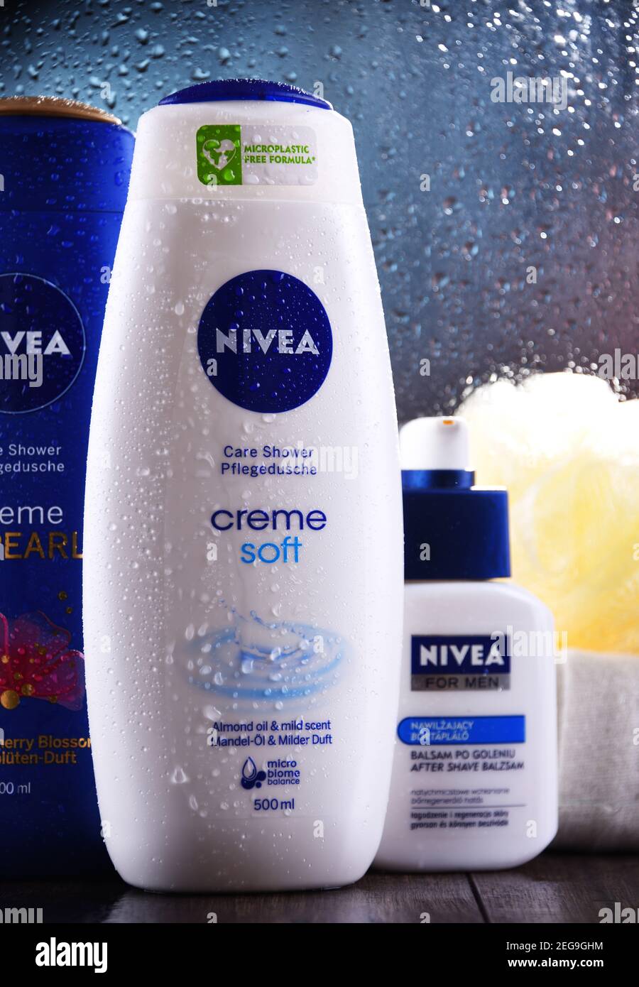 POZNAN, POL - OCT 23, 2020: Products of Nivea, a German personal care 