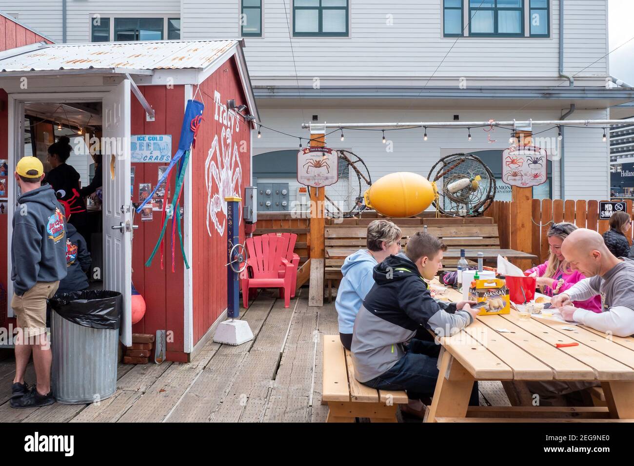 Tracy's King Crab Shack in Juneau, Alaska is famous for its King Crab