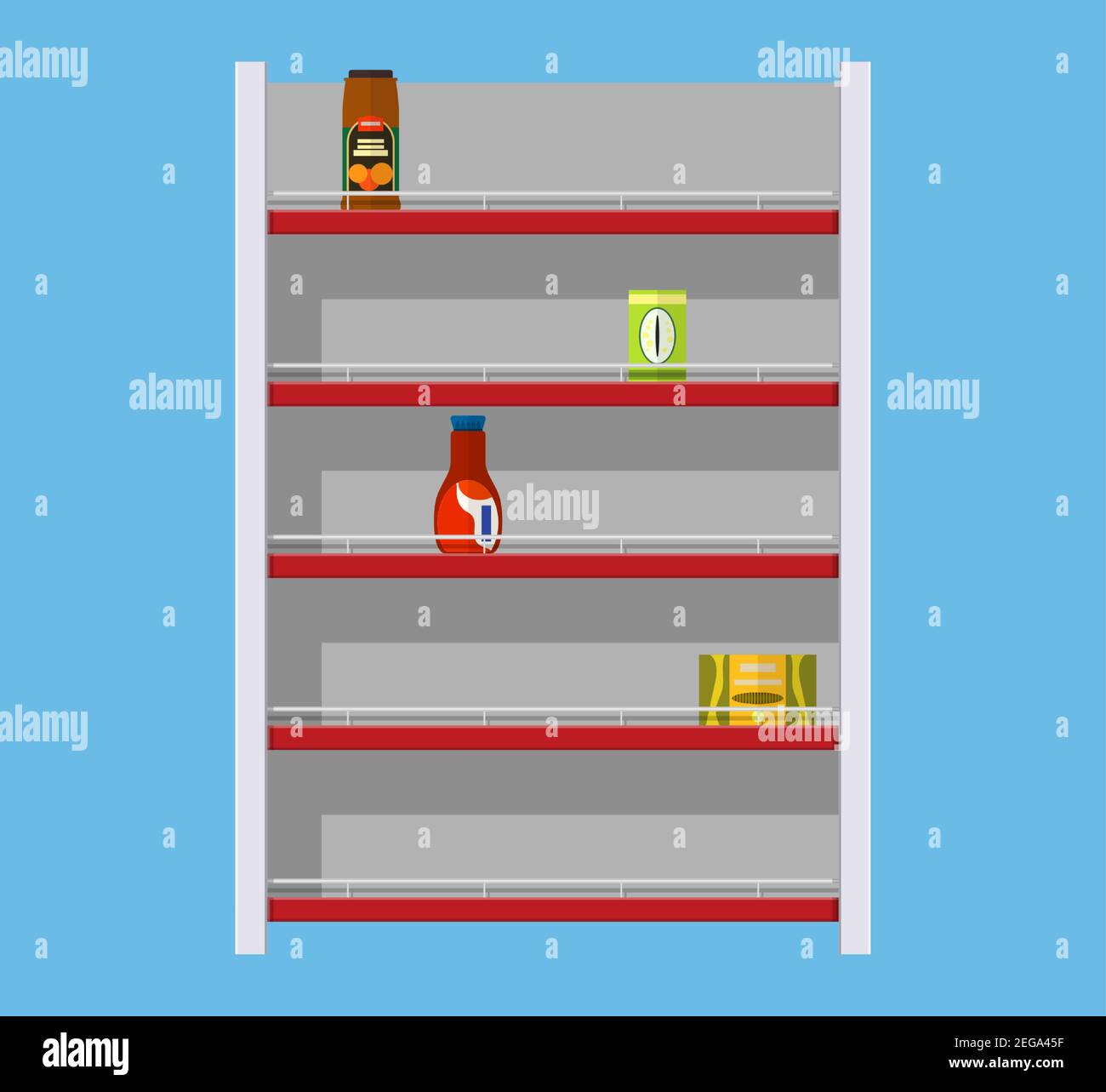 supermarket interior shelf Stock Vector Image & Art - Alamy