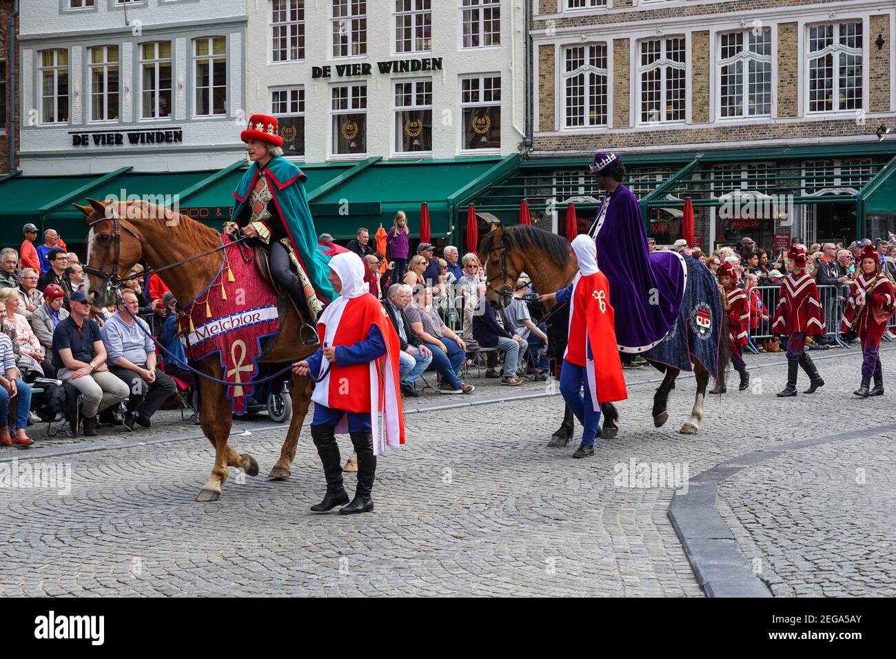 The annual Procession of the Holy Blood, Heilig Bloedprocessie, in Bruges, Belgium Stock Photo