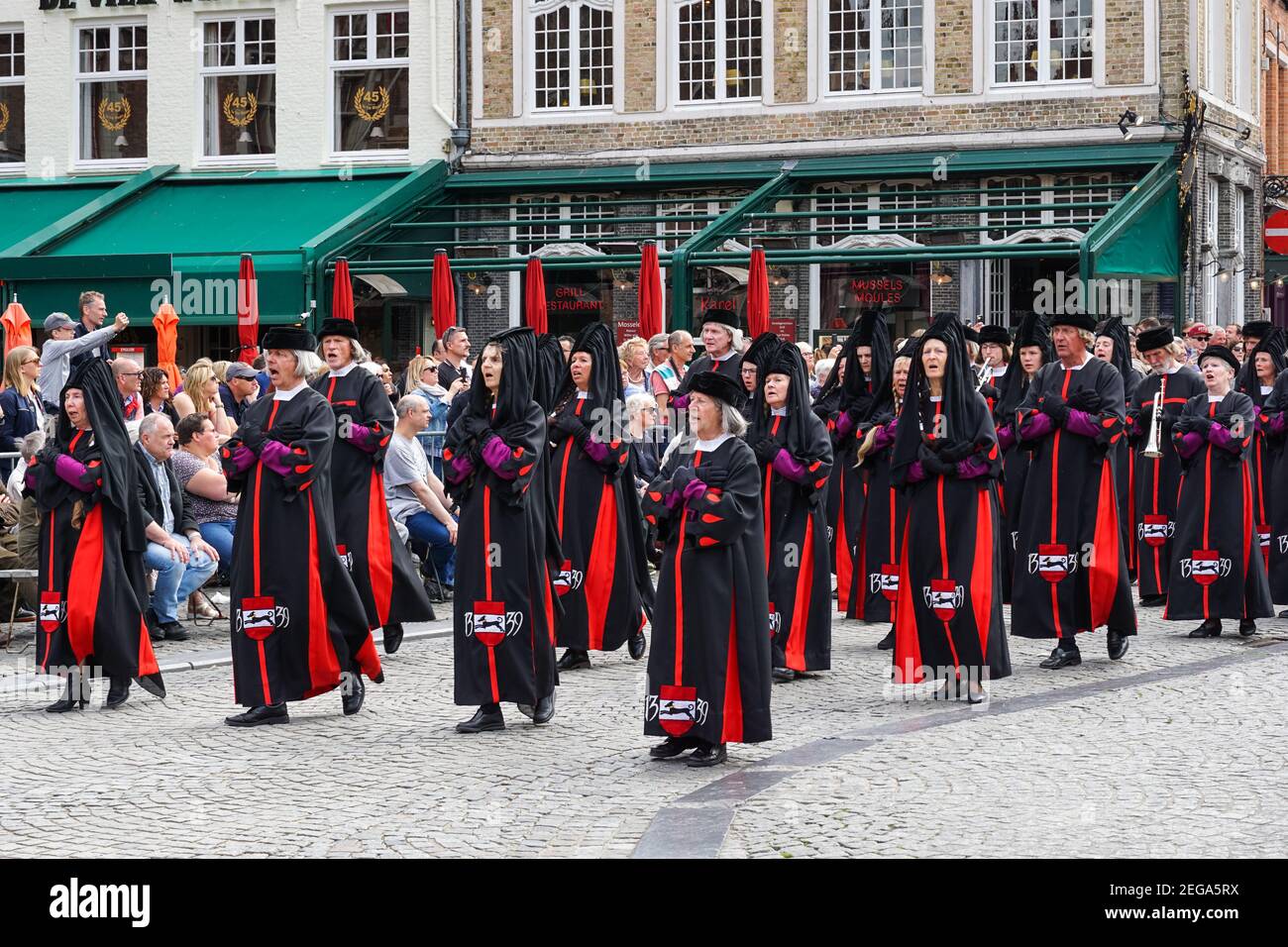 The annual Procession of the Holy Blood, Heilig Bloedprocessie, in Bruges, Belgium Stock Photo