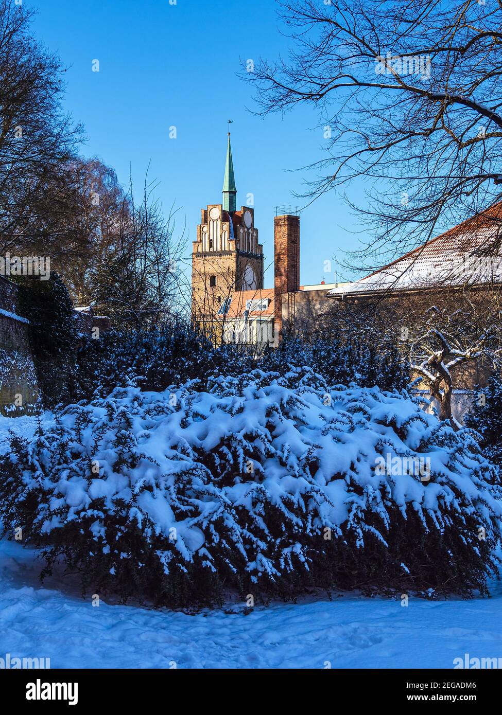 Historical buildings in the city Rostock, Germany Stock Photo Alamy