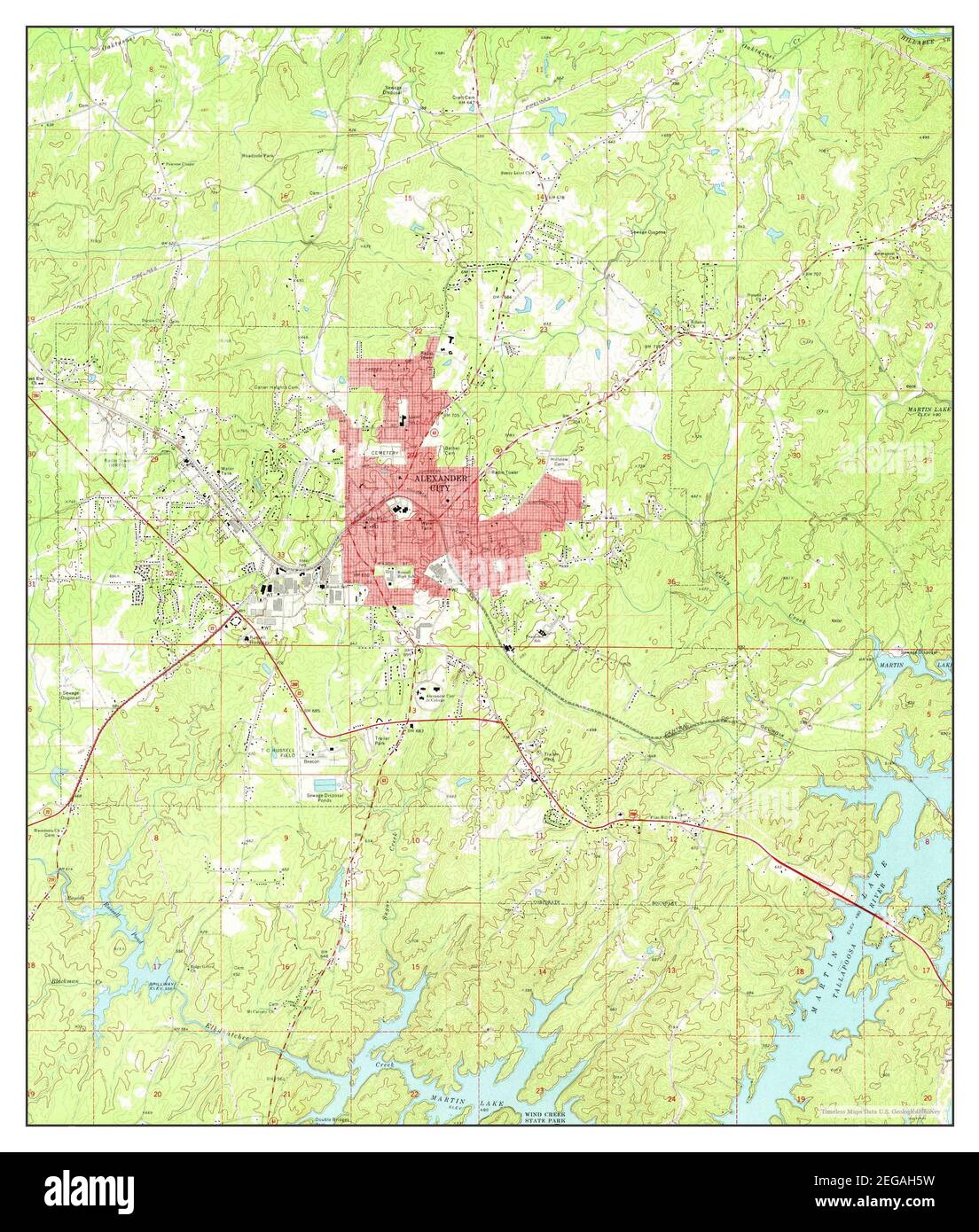 Map Of Alexander City Alabama Alexander City Alabama Cut Out Stock Images & Pictures - Alamy