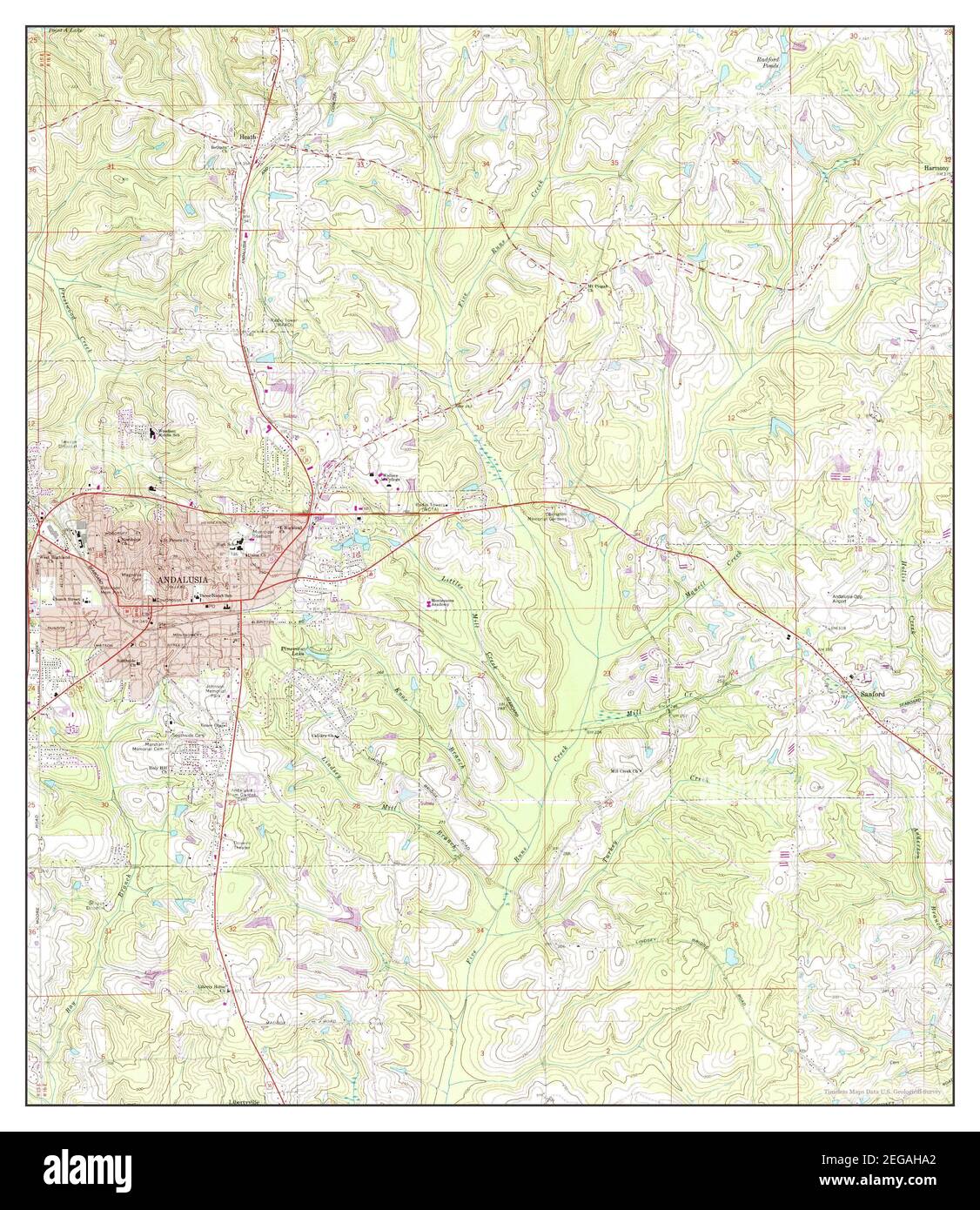 Vintage Map Of Andalusia High Resolution Stock Photography and Images