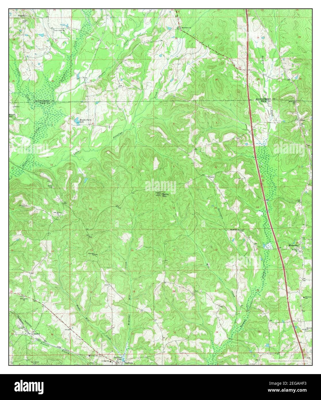 Ansley, Alabama, map 1968, 1:24000, United States of America by ...