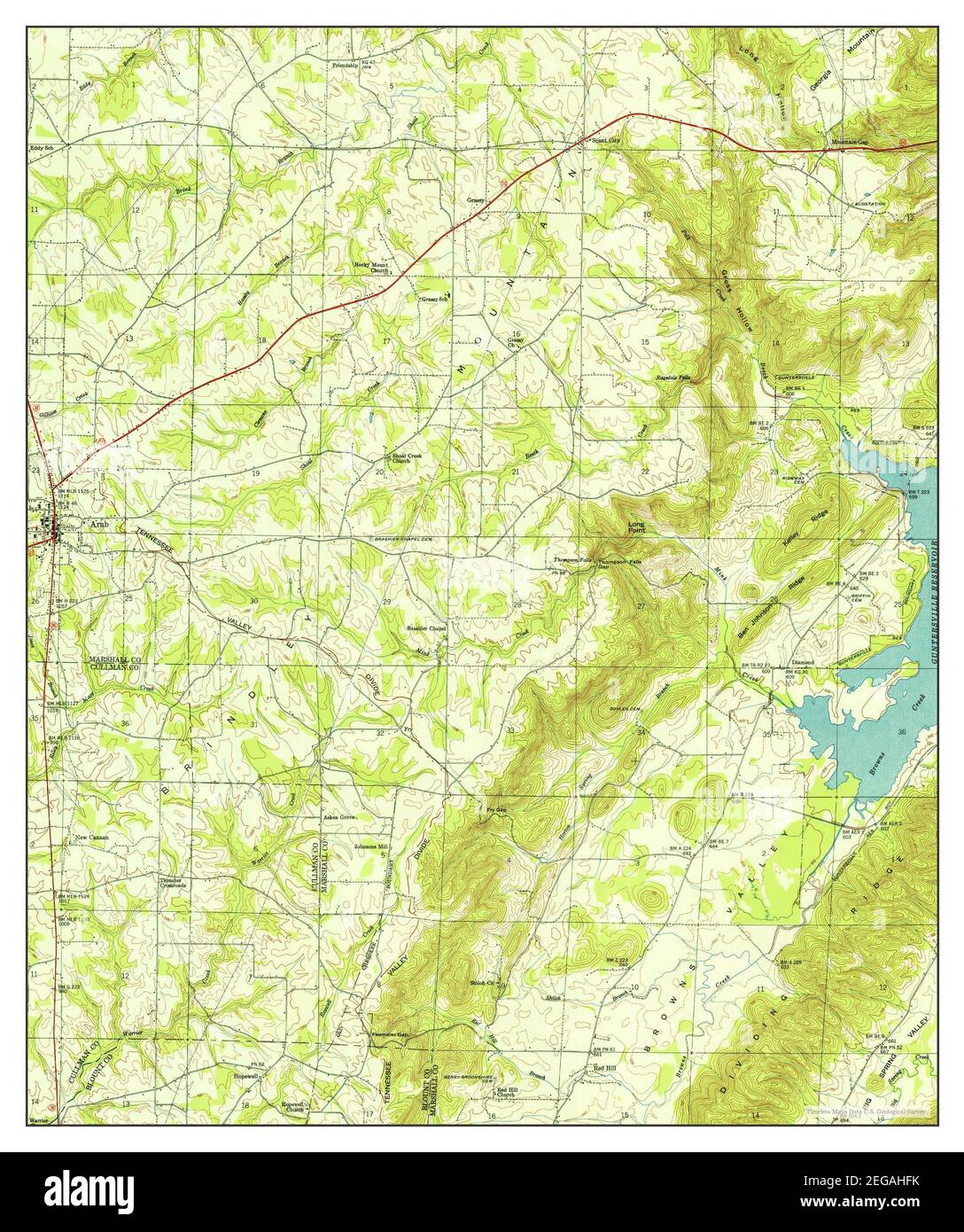 Arab, Alabama, map 1950, 1:24000, United States of America by Timeless Maps, data U.S. Geological Survey Stock Photo