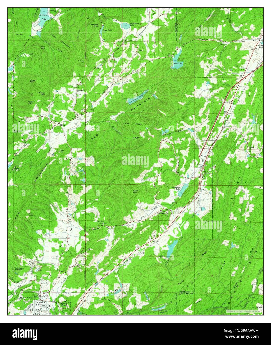 Argo, Alabama, map 1959, 124000, United States of America by Timeless