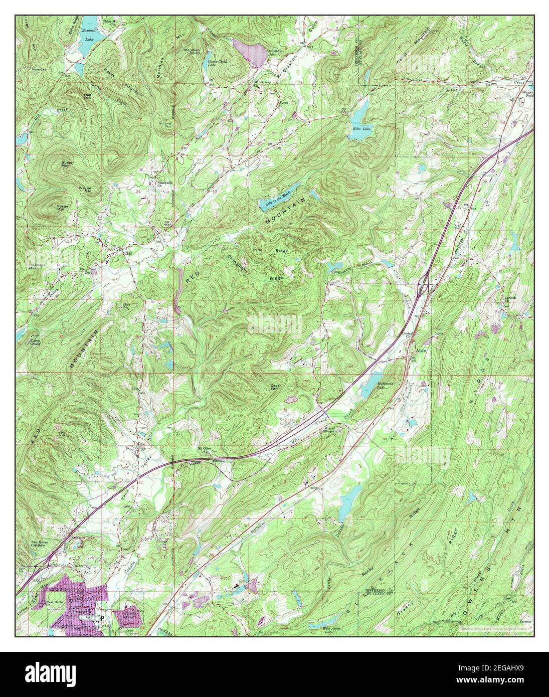Argo, Alabama, map 1959, 124000, United States of America by Timeless