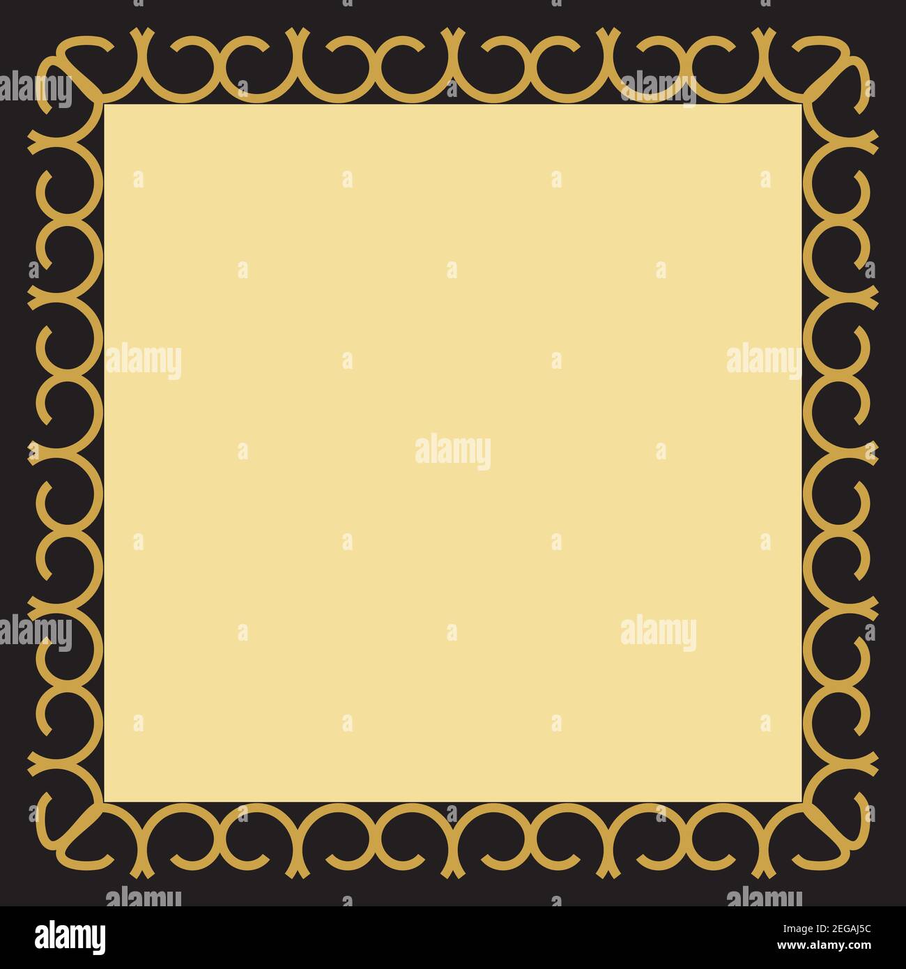 A golden text box frame background image. Stock Vector
